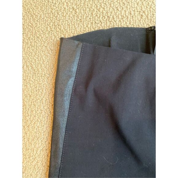 Rag & Bone Simone Black Pants Leather Side Stripe - Picture 7 of 9